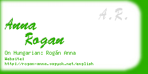 anna rogan business card